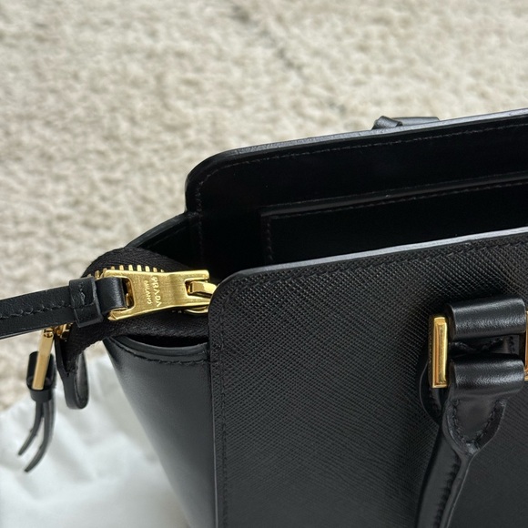 Prada Black Saffiano Leather Satchel - Picture 8 of 11